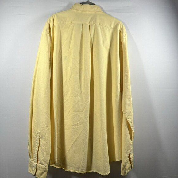 Ralph Lauren Mens Shirt XXL Solid Yellow Multi Pony Cotton Button Up Long Sleeve - Picture 2 of 8